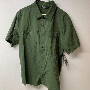 Outdoor Research Men's Wanderer Short Sleeve Button Down - Green - Large